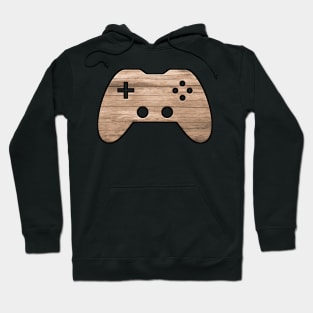 Wooden Table - Gaming Gamer Abstract - Gamepad Controller - Video Game Lover - Graphic Background Hoodie